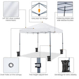 Yaheetech 12x12 Pop Up Canopy Easy Set-up Tent, Portable Outdoor Canopy Instant Tent, Commercial Gazebo with Wheeled Carry Bag & 4 Sandbags for Home, Party & Outdoor Activities, White Yaheetech
