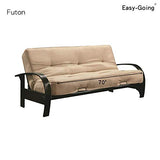 Easy-Going Futon Sofa Slipcover Reversible Sofa Cover Armless Cover Furniture Protector Couch Cover Water Resistant Pets, Kids, Children, Dog, Cat Gray/Light Gray Easy-Going