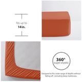Anluoer Queen Comforter Set, Burnt Orange Tufted Bed in a Bag 7 Pieces with Comforter, 2 Pillow Shams, 2 Pillowcases, 1 Flat Sheet, 1 Fitted Sheet Anluoer