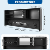 Wall Mounted Police Gear Rack, Police Gear Stand with Lockbox Safe, Tactical Gear Rack Decor with Heavy Duty 2-Hook, Police Gear Cabinet Suitable for Police Station, Homes, Bar WoodArtSupply