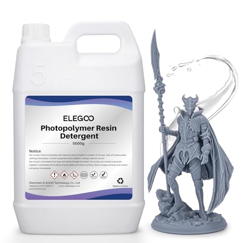 ELEGOO 5KG 3D Resin Cleaner, 3D Printer Resin Detergent, Reusable 3D Photopolymer Resin Cleaner, Non-Toxic Resin Remover Concentrate, Compatible with Most 3D Printing Resin