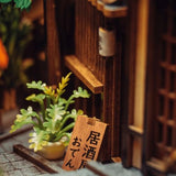 Anavrin Book Nook Kit Kyoto Gion – DIY 3D Wooden Booknook for Adults, Teens and Book Lovers, Bookshelf Insert Library Decor, Creative Gift for Family, Friends, and Elderly