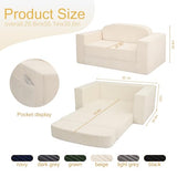 MeMoreCool Convertible Sofa Bed – Small Beige Corduroy Loveseat Sleeper, Boneless Fold-Out Cloud Couch with Foam, Trifold Floor Futon with Washable Cover for Bedroom, Apartment, Guest Room MeMoreCool