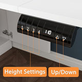 Lovinouse Large White Electric Adjustable Standing Desk, Reversible L Shaped Office Work Desk with Storage Drawers, Adjustable Height and Shelves, Rising Study Computer Table for Home Office, Bedroom Lovinouse