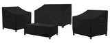 SIRUITON Patio Furniture Covers, Outdoor Furniture Cover Waterproof 4-Piece, Patio Furniture Set Covers, Heavy Duty Durable and Water Resistant Fabric, Fit for Chairs, Couch, Coffee Table, Black SIRUITON