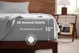 MISSQ Queen Size Bed Sheets Set - Cooling, Extra Soft, Wrinkle & Fade Resistant, Hypoallergenic - 4 Piece Hotel Luxury Microfiber Sheets with 16 Inch Deep Pocket, Queen, Gray MISSQ