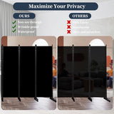 Room Divider Folding Privacy Screens with Lockable Wheels, 132'' Partition Room Dividers Freestanding Room Divider Fabric Panel for Room Separation, Wall Divider for Home Office Bedroom Dorm Decor HOMSCREENER