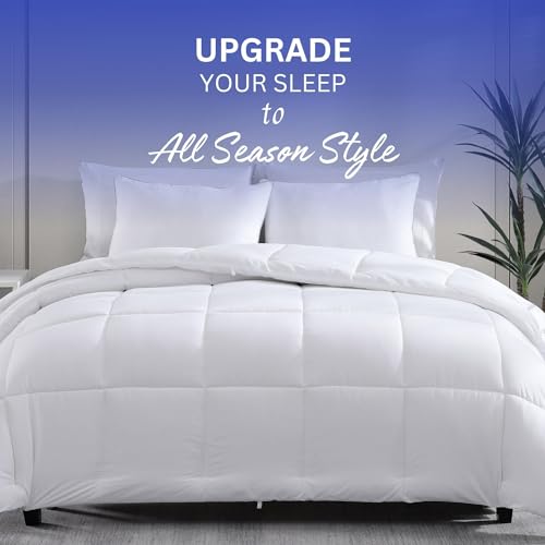 Casa Platino Quilted Bedding Comforter Twin Size - Duvet Insert with 8 Tabs - Super Soft, Comfy & Cozy All Season Twin Size Comforter - Down Alternative Bed Comforters - 66"x88", White Comforters Casa Platino