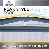 Arrow Classic Steel Storage Shed, 10x8, Blue Grey Arrow