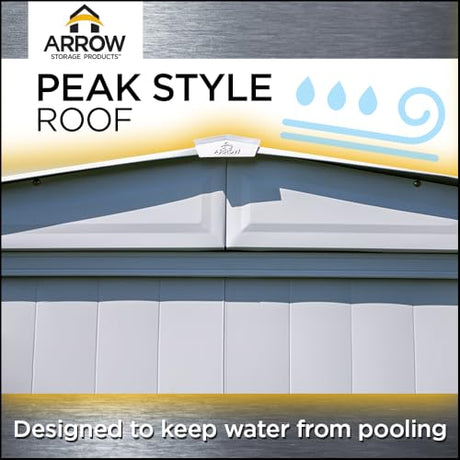 Arrow Classic Steel Storage Shed, 10x8, Blue Grey Arrow