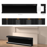 STRICWARM 3 Sided Electric Fireplace 80 Inch, Smart WiFi Built-in Linear Fire Place Inserts, Multi-Color Flame Combinations, Heater 1500W, APP & Remote Control, Cracking Sound, Timer, Crystal & Log STRICWARM