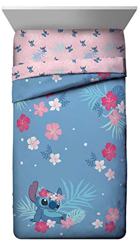 Disney Lilo & Stitch Paradise Dream Twin Comforter & Sham Set - Super Soft Kids Reversible Bedding - Fade Resistant Microfiber (Official Disney Product) Jay Franco
