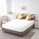 Erosebridal Comforters King Size Set with Sheets for Kids Gold White Marble Bedding,7 Pieces Bed in a Bag King Modern Bedding Sets with Comforter, Sheets, Pillowcases and Cushion Cases Erosebridal