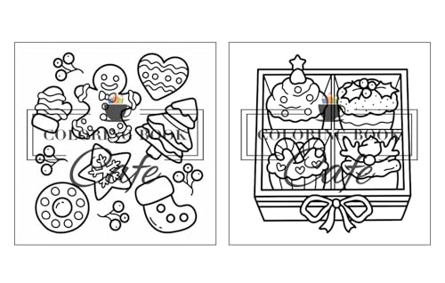 Cozy Christmas: Cute and Cozy Coloring Book for Adults & Teens Featuring Easy and Bold Christmas Designs WoodArtSupply