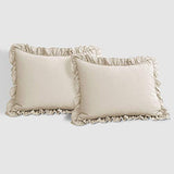 Lush Decor Reyna Ruffle Comforter Set, Full/Queen, Wheat, 3 Piece Cozy Bedding Set Lush Decor