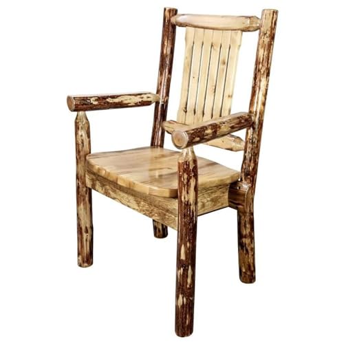 Montana Woodworks Log Furniture - Captain Chair - Glacier Country Collection Montana Woodworks