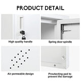 WISUNO 3 Door Vertical Stackable Storage Cabinet with Lock,Anti-Failing Device, Metal Lcoker,Organizer for Office, Home, Gym, School,Employee,Kids. (Grey) WISUNO