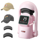 VEVOR Auto Hat Heat Press Machine, with 2pcs Interchangeable Platens, Automatic Open and Release, Touchscreen for Precise Time and Temperature Control, Heat Transfer Printing for Caps, Hats, Pink VEVOR