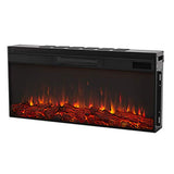 Real Flame Landscape Electric Firebox, Replaceable Fireplace Heater, Realistic Log and Flame Effect, Timer Real Flame
