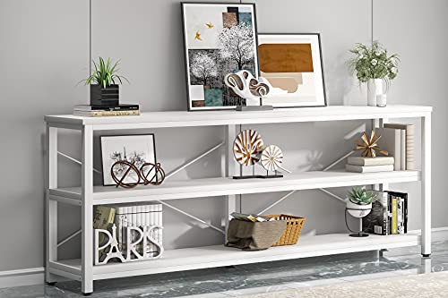 Tribesigns 71" Sofa Tables,Extra Long Couch Table, Narrow Long Console Table, Entryway Table,Sofa Table with 3 Tiers Storage Shelves Tribesigns