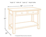 Signature Design by Ashley Tyler Creek Modern Farmhouse Sofa Table, Brown & Black Signature Design by Ashley