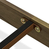 East West Furniture DNP-22-Q Walnut Queen Platform Bed Frame with Solid Wood Legs East West Furniture