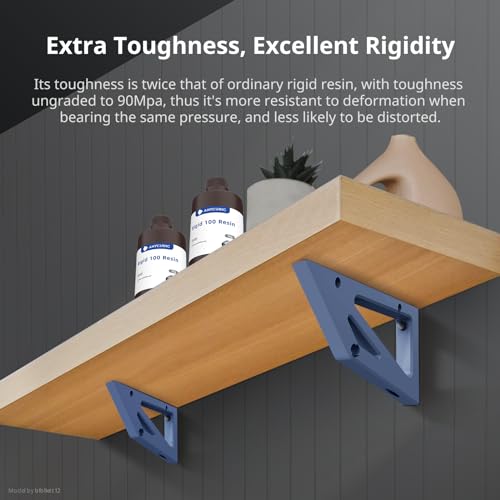 ANYCUBIC Rigid High-Temp Resistant 3D Printer Resin, Extra Toughness & Rigidity, Wide Compatibility for LCD Resin 3D Printers, Applicable for Industrial Parts & Jewelry Prints (Grey, 1kg) ANYCUBIC