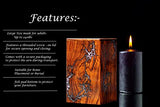 Handmade Wooden Urn Box - Professional Wooden Urns for Human Ashes Adult - Burial-Cremation Urns -Engraving Urn with Amazing Epoxy Resin Design - Merit wooden craft