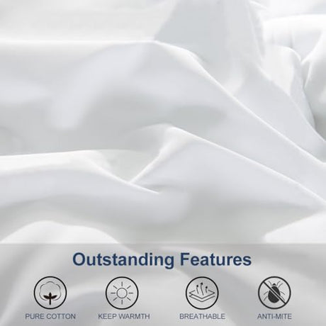 ACCURATEX Duvet Insert Super Queen Comforter 98x98- Fluffy Down Alternative Fill Hotel Collection Comforter,Lightweight Soft All Season Duvet Insert with Corner Tabs - Machine Washable,White ACCURATEX
