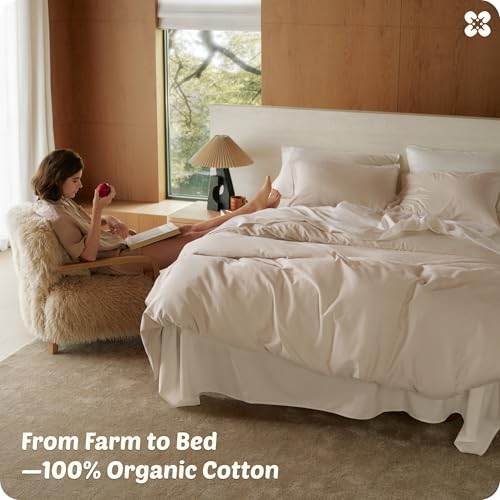 Bedsure Cotton Duvet Cover King, 100% GOTS Organic Cotton Duvet Cover Set, Fair Trade Certified King Bedding Set, Eco-Friendly, Ultra-Soft, Breathable Home Bedding for All Seasons(Linen, 104"x90") Bedsure
