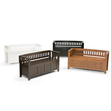 Acadian Solid Wood 48 Inch Transitional Entryway Storage Bench in Brunette Brown SIMPLIHOME