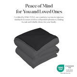 ROYALE LINENS Reversible Comforter - Twin XL Duvet Insert - All Season Soft Quilted Comforters with 8 Corner Tabs - Down Alternative Bedding Comforter - Duvet Insert (Black/Charcoal, Twin XL 68"x92") ROYALE LINENS