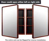 LuxyDecor Medicine Cabinets Mirror Modern Wall Mounted Mirror Cabinet Solid Wood with Storage 24" x 16" (Brown) LuxyDecor