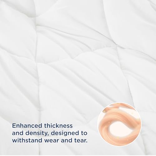 Bedsure Full Size Comforter - Comforter Full for All Season, Ultra-Soft Quilted Down Alternative Duvet, Blanket for Bed, Prewashed Duvet Insert with 4 Tabs, Machine Washabl, White, 86x82 in Bedsure