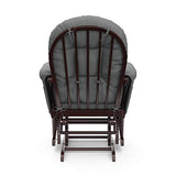 Storkcraft Premium Hoop Glider & Ottoman (Espresso/Gray) — GREENGUARD Gold Certified Nursery Glider, Solid Wood Craftsmanship, Smooth-Gliding Nursery Chair and Ottoman, Award-Winning Storkcraft