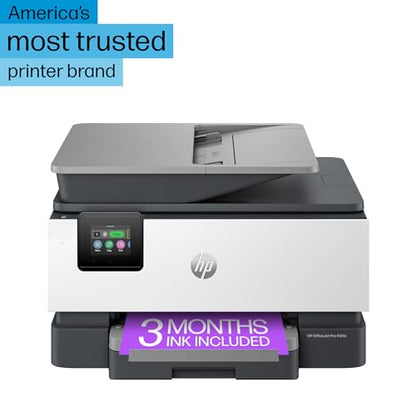 HP OfficeJet Pro 9125e All-in-One Printer, Color, Printer-for-Small Medium Business, Print, Copy, scan, fax,Touchscreen; Smart Advance Scan, 3 months of Instant Ink included