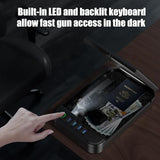 XGUNXBOX Gun Safe, Biometric gun safe for handgun, Portable Car Pistol Gun Safe Pistol with Keys Keypad and APP Control Hand Gun Lock Box, small safe for Home Bedside Car Wild camping XGUNXBOX