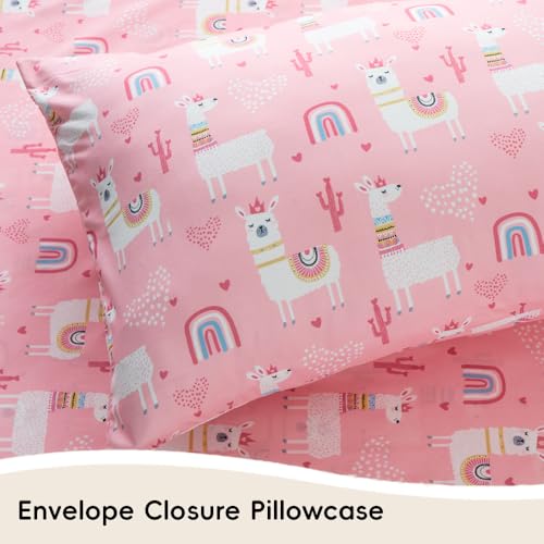 Bunnikins & Clover Twin Sheets Set Kids, Deep Pocket Soft Printed Microfiber 3 Piece Toddler Bedding Set for Boys Girls Bunnikins & Clover