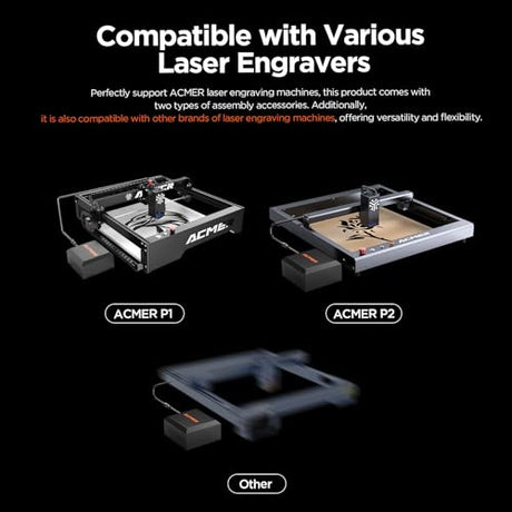 ACMER C4 Air Assist Pump Kit, 30L/Min Adjustable Airflow for Laser Cutters & Engravers, Improves Cutting Precision, Reduces Smoke & Dust, Low Noise Air Assist System ACMER