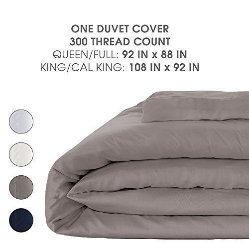 KICKEE Luxury Duvet Cover, 100% Viscose from Bamboo, Hotel Style, Silky Soft Comforter, Minimalist Bedding Collection(Suede Blue, Full/Queen) Kic Kee Pants