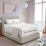 Hearth & Harbor Extra Deep Pocket King Size Sheet Set - 4 Piece Ultra Soft & Breathable Bed Sheets Set - Fits Up to 24" Mattress - Hotel Luxury Bed Sheet Set, White Hearth & Harbor