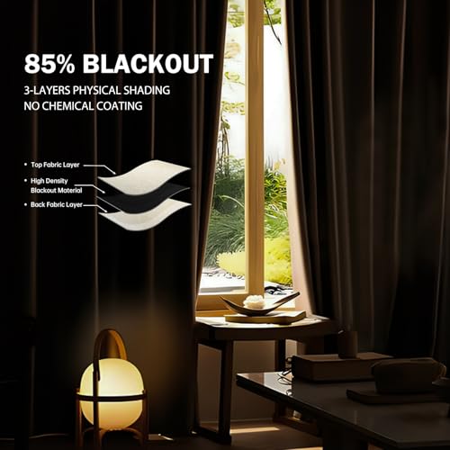 cbsroro Room Divider Ceiling Mounted Curtains Track Sets Extra Wide Blackout Curtain Flexible Tracks for Bedroom Privacy Partition Separator, 1 Panel Beige Drape and White Rail, W8.3 x H7ft cbsroro
