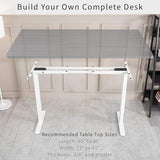 VIVO Electric Stand Up Desk Frame, DIY Workstation, Frame Only, Dual Motor Ergonomic Standing Height Adjustable Base with Memory Controller, White, VIVO