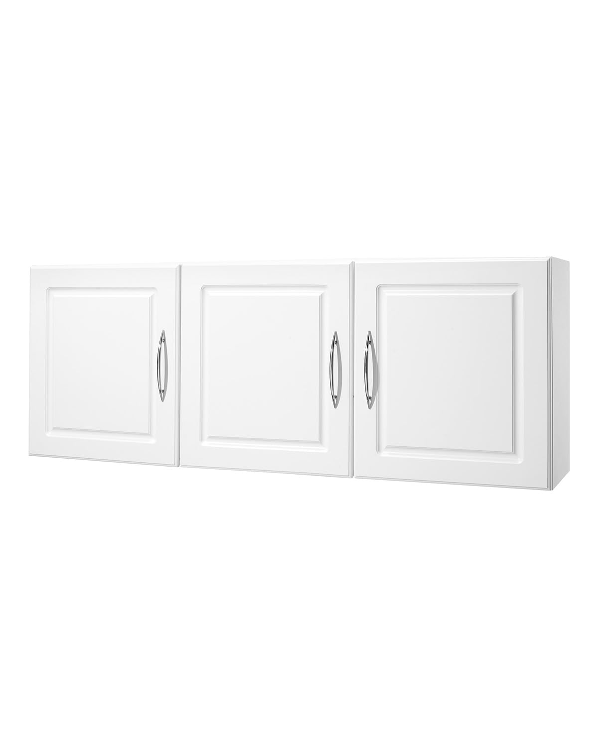 VEVOR Laundry Room Wall Cabinet, 2-Tier Wall Mounted Hanging Cabinet with 3 Doors, Cupboard Organizer with Adjustable Shelf, for Kitchen, Garage, Laundry, 12.44 x 54 x 20.31 in (D x W x H), White VEVOR
