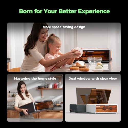 Creality Falcon A1 10W Laser Engraver, 80W Powerful Output, Fully Enclosed, 600mm/s Speed, HD Camera Auto Positioning, Pre-Assembled&Smart Material Recognition, Ideal for Wood & Metal, White Creality