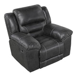 Lexicon Rocker Recliner Chair for Living Room, Wall Hugger Manual Recliner Chairs, Textured Microfiber Upholstered Rocking Reclining Chair, Home Theater Seating, Required Assembly, Black Lexicon
