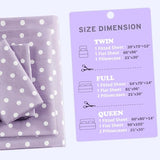Intelligent Design Purple Twin Size Sheet Sets Kids Polka Dot Sheets for Girls 100% Cotton Percale Soft Flat and Fitted Sheet, Pillowcase, Breathable All Season Bed Set, Fits up to 14" Mattress Intelligent Design