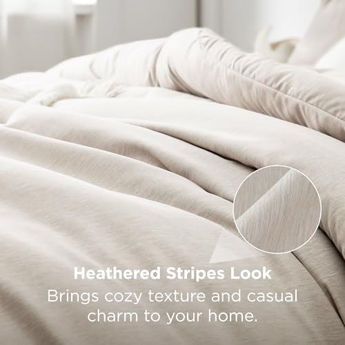 Bedsure Twin/Twin XL Comforter Set - Beige Soft Bedding for All Seasons, Cationic Dyed Bed Set, 2 Pieces, 1 Twin Size Comforter (68"x88") and 1 Pillow Sham (20"x26"+2") Bedsure