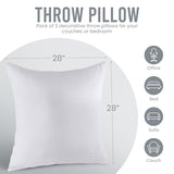 Utopia Bedding 28x28 Pillow Inserts, Set of 2, White – Indoor Decorative Throw Pillows for Bed, Sofa & Couch – Soft, Supportive & Fluffy Cushion Inserts Utopia Bedding