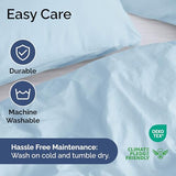 Duvet Cover Twin/Twin XL Size - Extra Soft Twin/Twin XL Size Duvet Cover - Breathable, Easy Care and Fade Free with Zipper Closures & Ties - 68" x 90" Inches - (Light Blue) Comforter Not Included CGK Unlimited